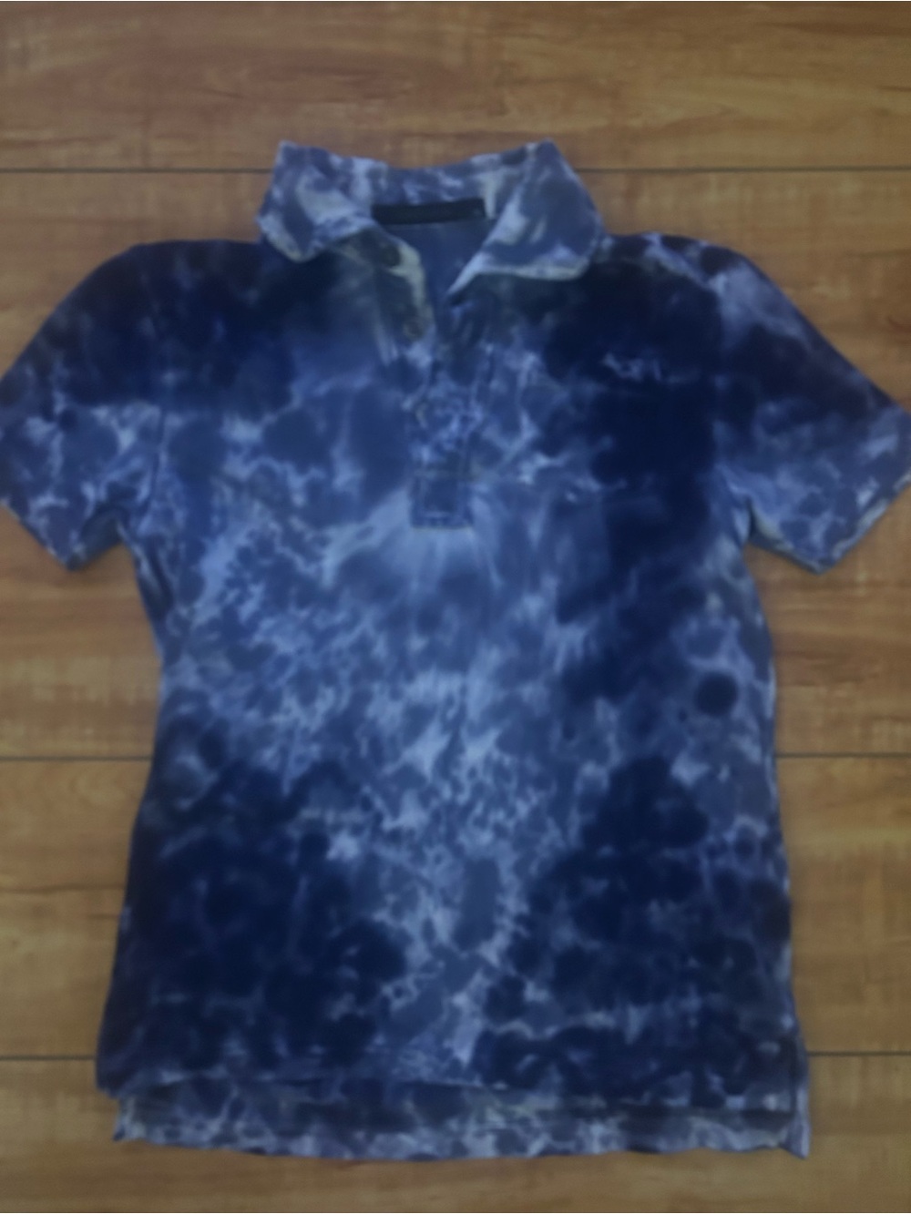 Greyson Navy and White Tie-Dye Polo